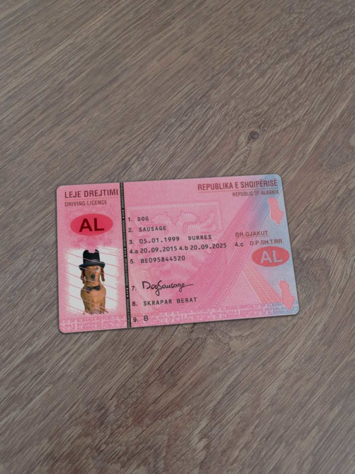 Albania Driver Licence Template