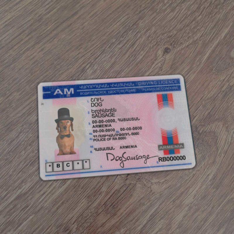 Armenian Driver License Template