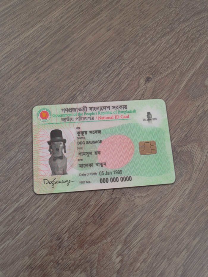 Bangladesh Identity Card Template