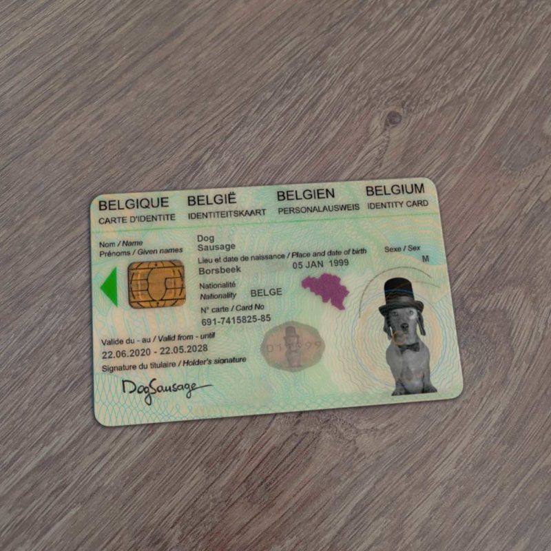 Belgium Identity Card Template