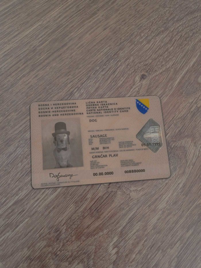 Bosnia and Herzegovina Identity Card Template