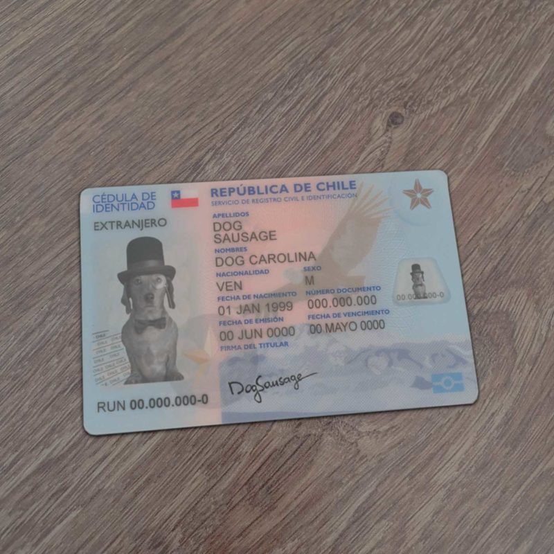 Chile Identity Card Template