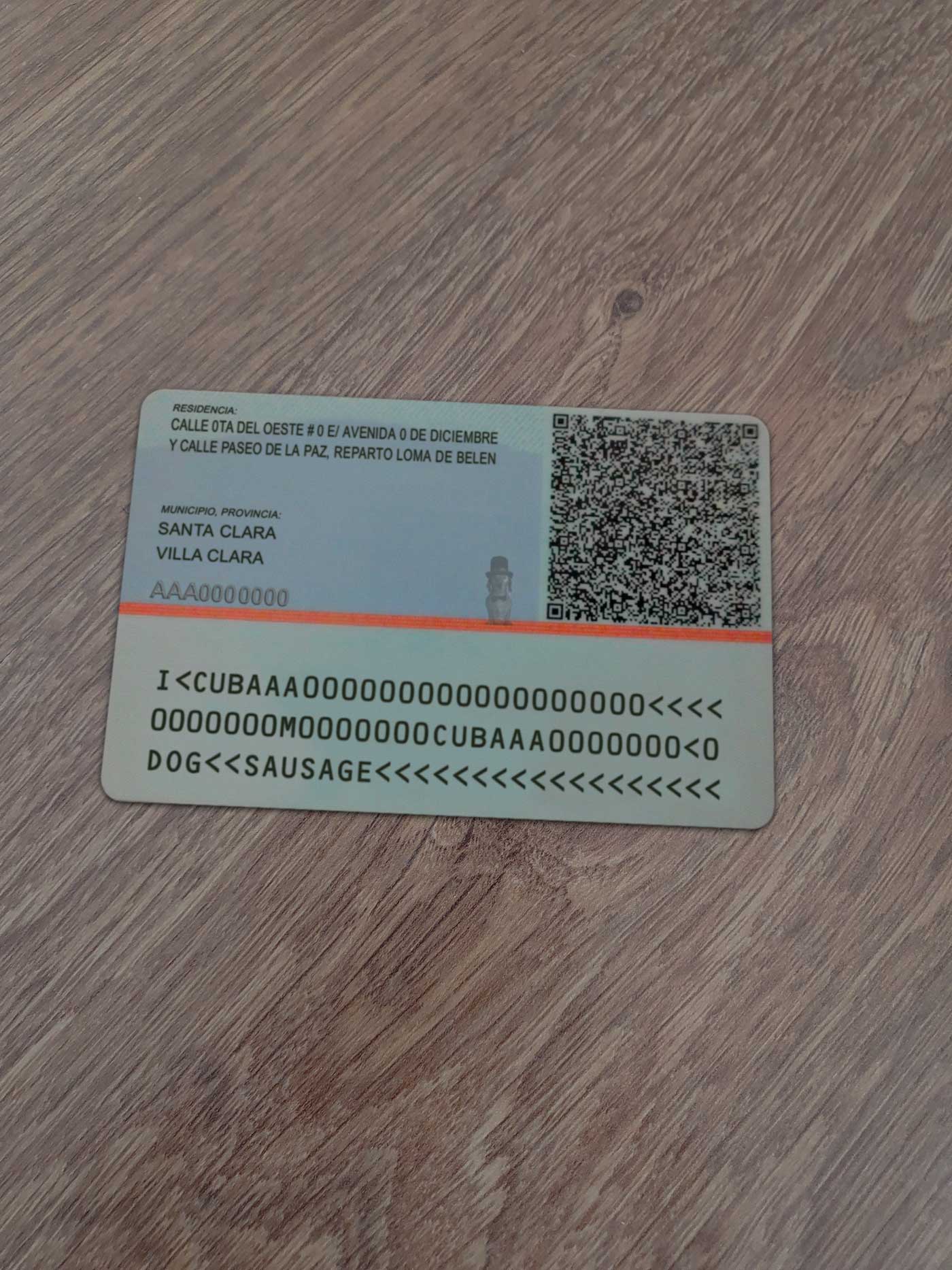 Cuba Identity Card Template - Driver license template
