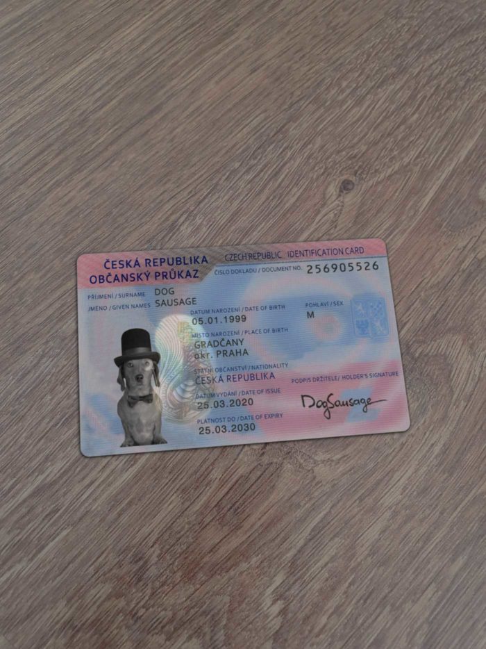 Czech Identity Card Template