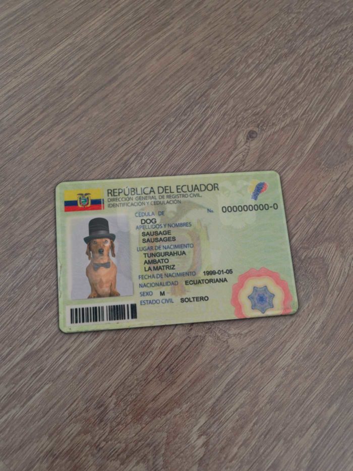 Ecuador Identity Card Template