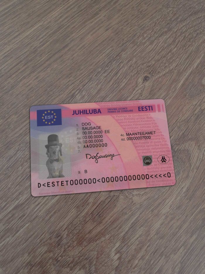 Estonia Driver License Template