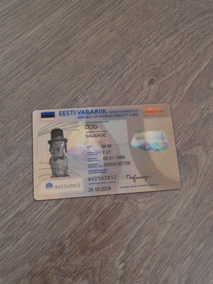 Estonia Identity Card Template New