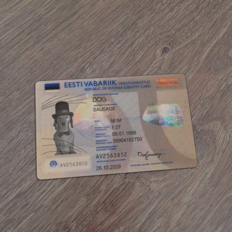 Estonia Identity Card Template New