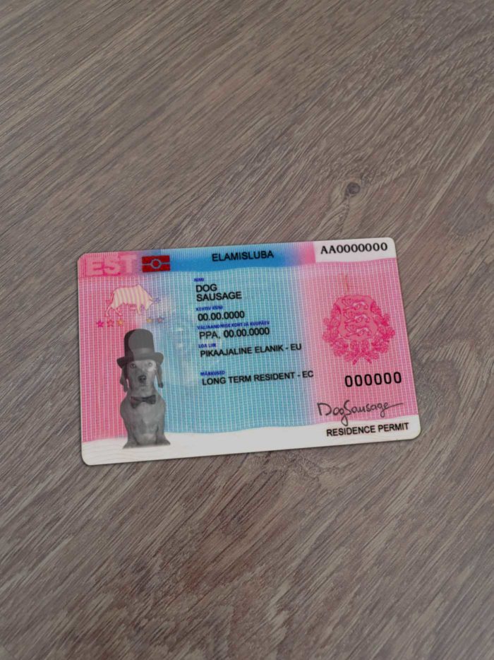 Estonia Permanent Residence Card Template