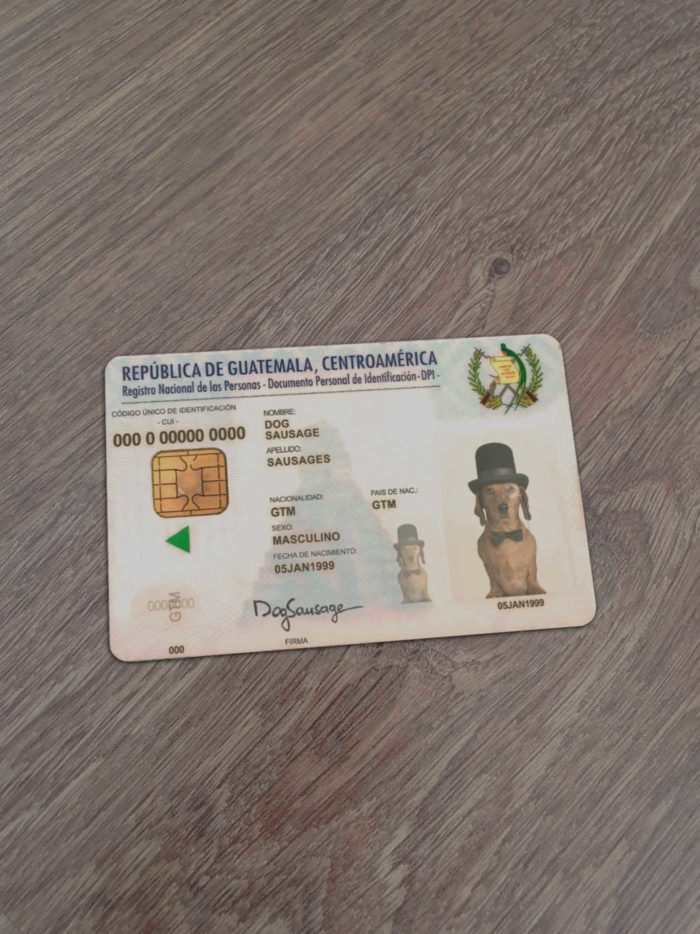 Guatemala Identity Card Template