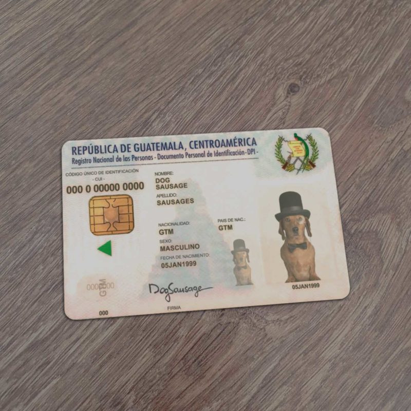 Guatemala Identity Card Template
