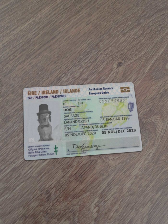 Ireland Identity Card Template