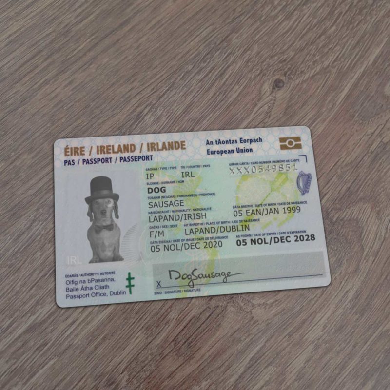 Ireland Identity Card Template