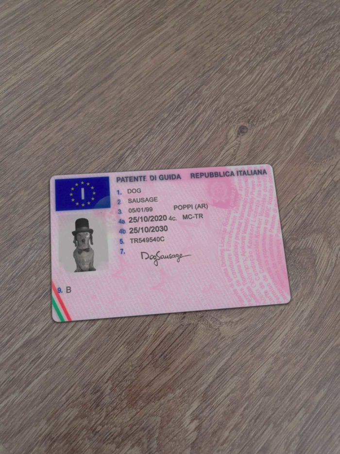 Italy Driver License Template
