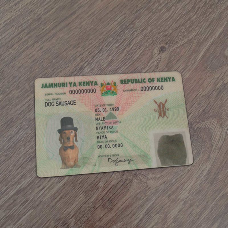 Kenya Identity Card Template