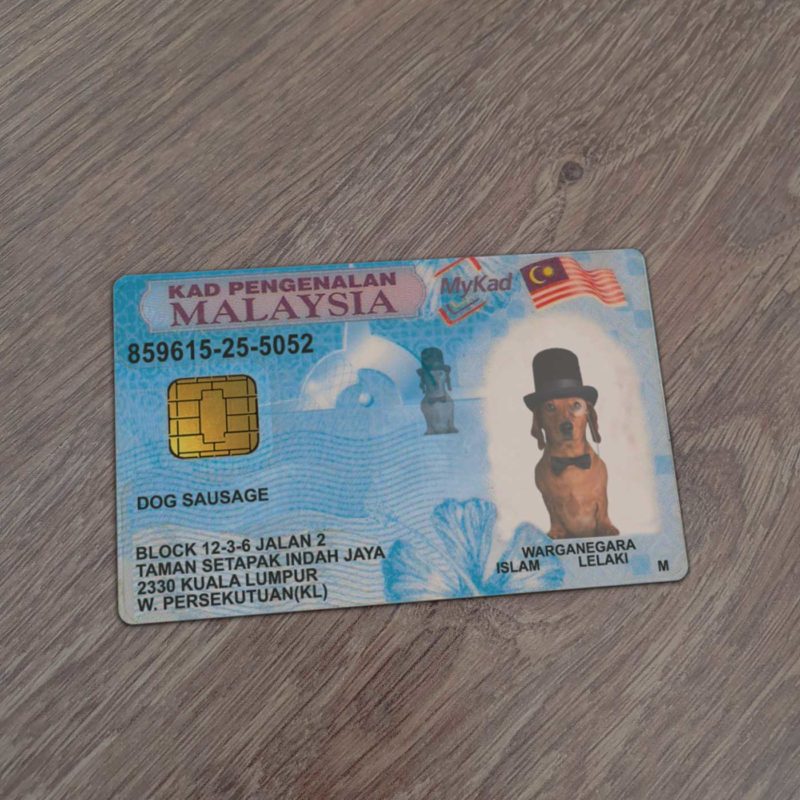 Malaysia Identity Card Template