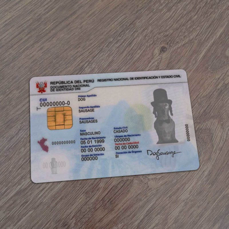 Peru Identity Card Template