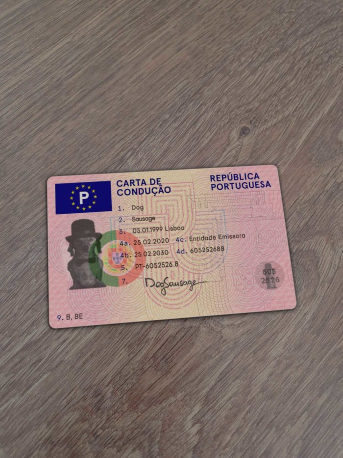 Portugal Driver License Template