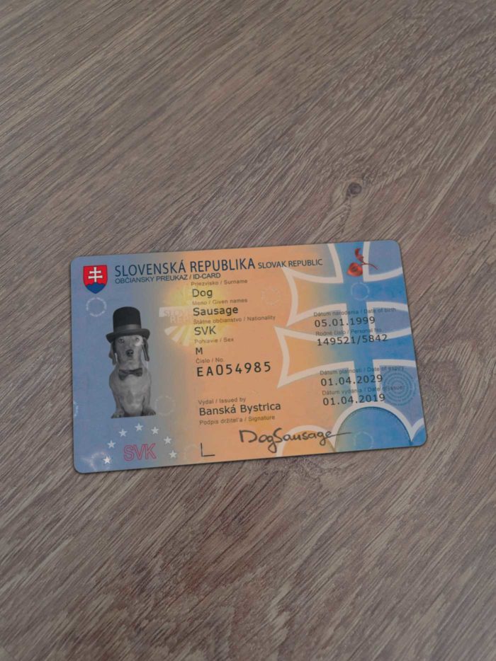 Slovakia Identity Card Template