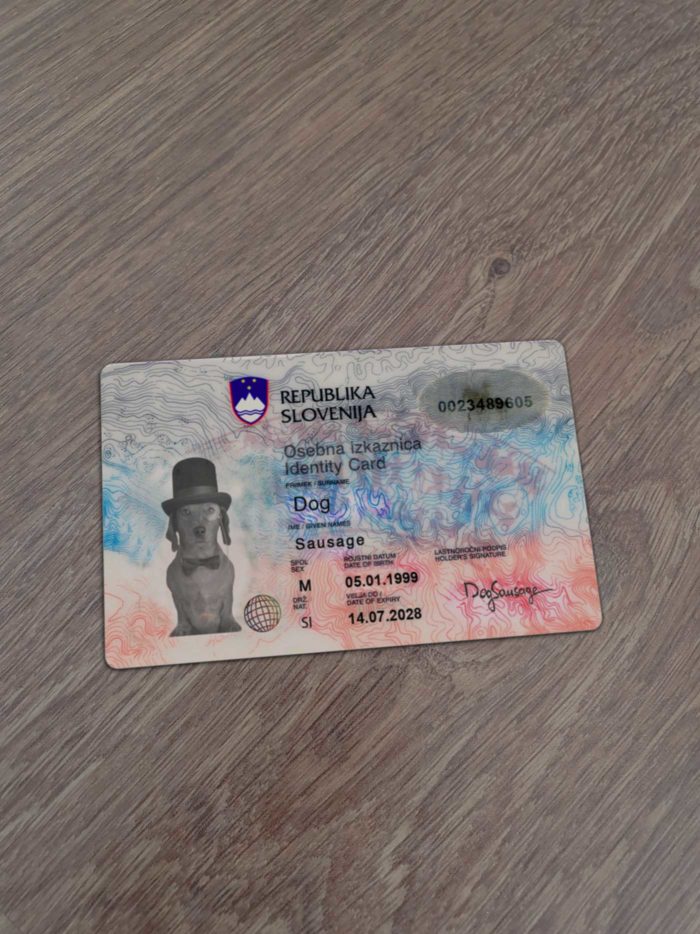 Slovenia Identity Card Template