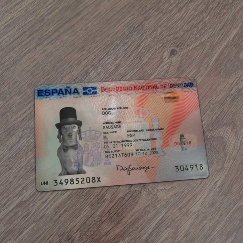 Spain Identity Card Template