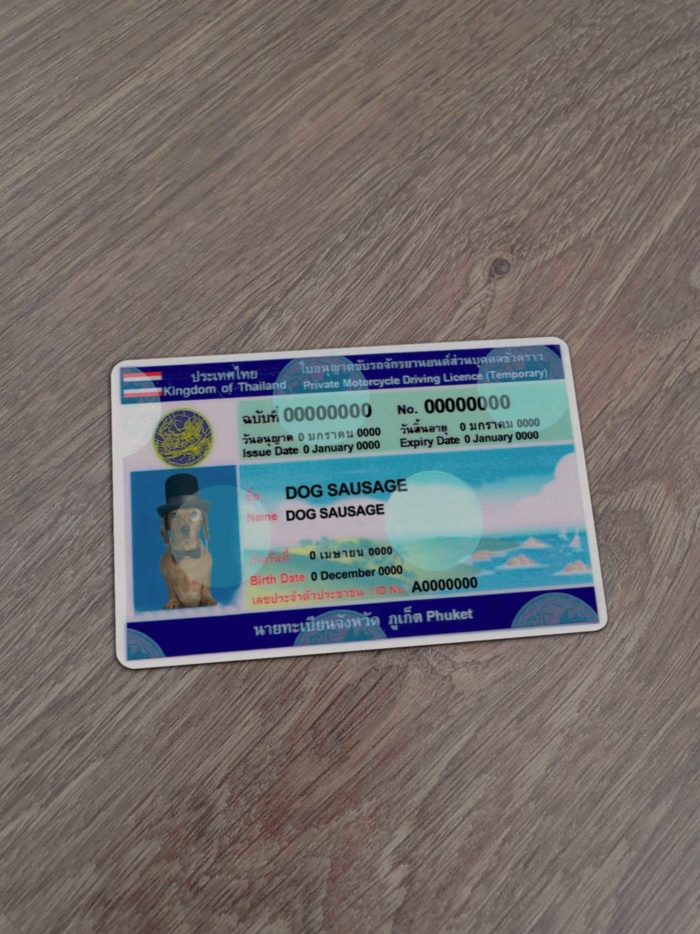 Thailand Driver License Template