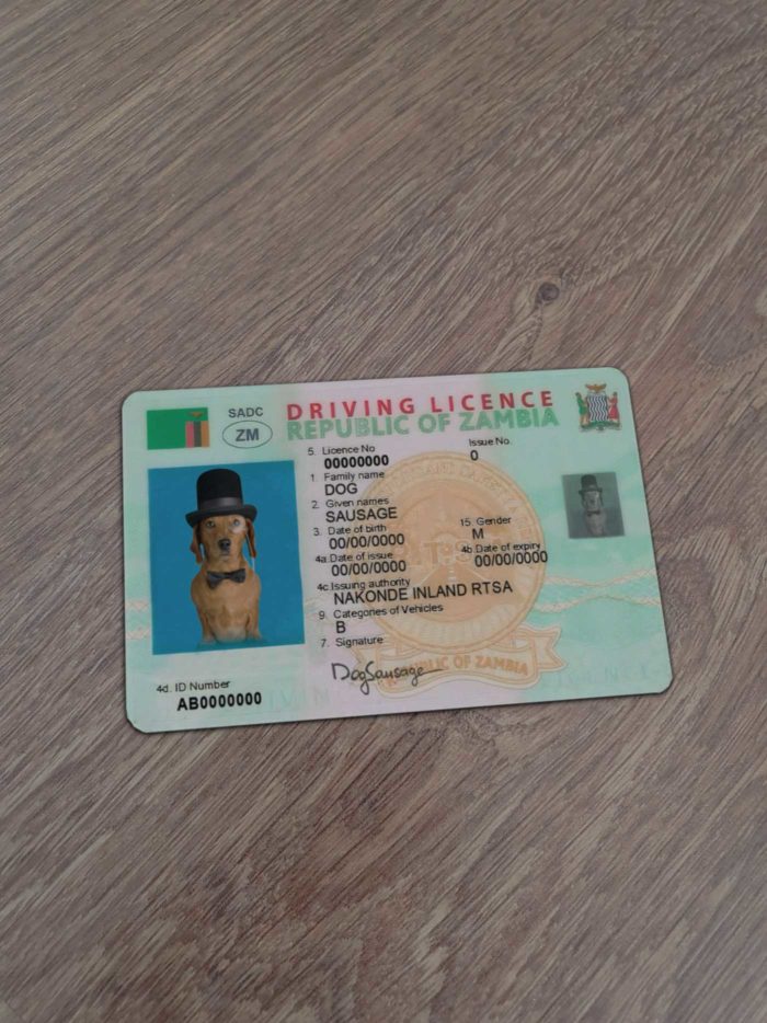 Zambia Driver License Template